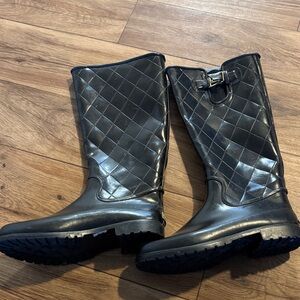 Sperry Black Quilted Ankle Boots